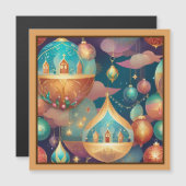 Fantastische Kerstballen Ontwerp Magnetische Kaart (Voorkant / Achterkant)