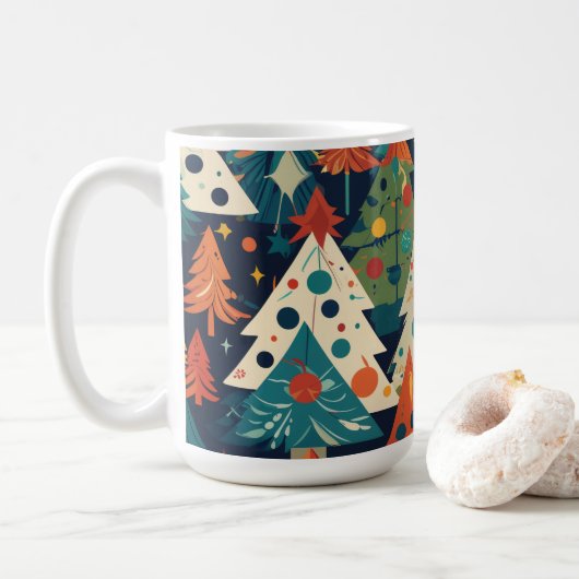 Fantastische Kerstboom Koffiemok (Met donut)