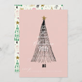 Fantastische kerstboomfeestdag kaart (Voorkant / Achterkant)