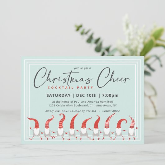 Fantastische kerstcadeaufeest kaart (Staand voorkant)