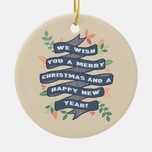 Fantastische kerstfeestdag keramisch ornament (Voorkant)