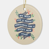 Fantastische kerstfeestdag keramisch ornament (Links)