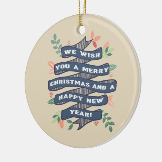 Fantastische kerstfeestdag keramisch ornament (Links)