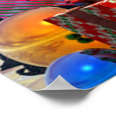 Fantastische kerstfeestelijke bril poster (Hoek)