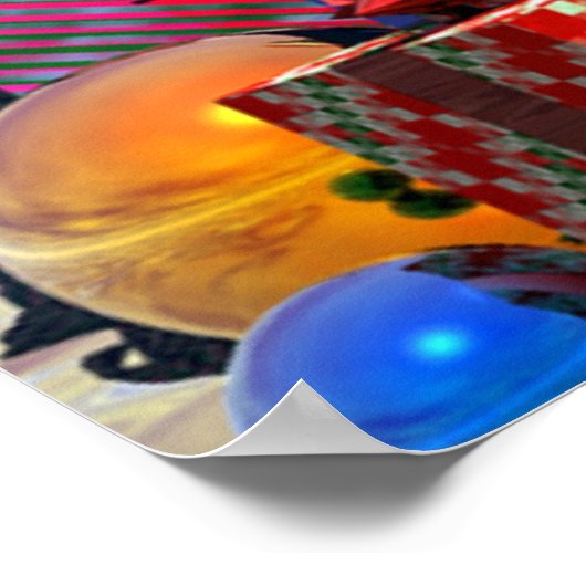 Fantastische kerstfeestelijke bril poster (Hoek)