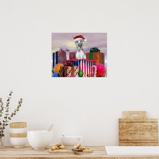 Fantastische kerstfeestelijke bril poster (Keuken)