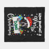 Fantastische kerstfeestjes met geweldige dane-kers fleece deken (Voorkant (Horizontaal))