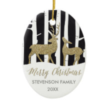 Fantastische kerstgouden deers fotoversiering