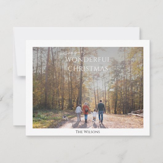 fantastische kerstmis elegant één foto - kerstmis feestdagenkaart (Voorkant)