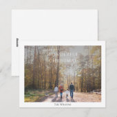 fantastische kerstmis elegant één foto - kerstmis feestdagenkaart (Voorkant / Achterkant)