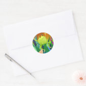 Fantastische kikkerstickers ronde sticker (Envelop)