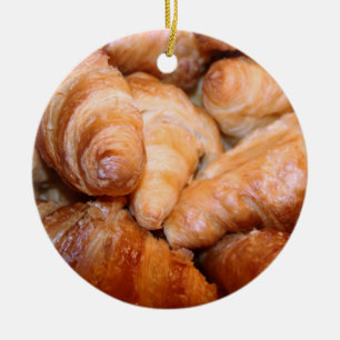 Fantastische klassieke Franse croissantfoto Keramisch Ornament