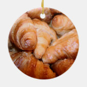 Fantastische klassieke Franse croissantfoto Keramisch Ornament (Achterkant)