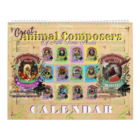 Fantastische klassieke muziekcomponisten kalender (Hoes)