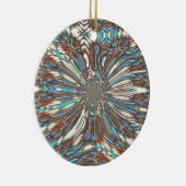 Fantastische kleuren voor een stadskertje keramisch ornament (Rechts)