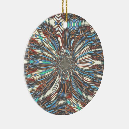 Fantastische kleuren voor een stadskertje keramisch ornament (Rechts)