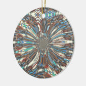 Fantastische kleuren voor een stadskertje keramisch ornament (Links)