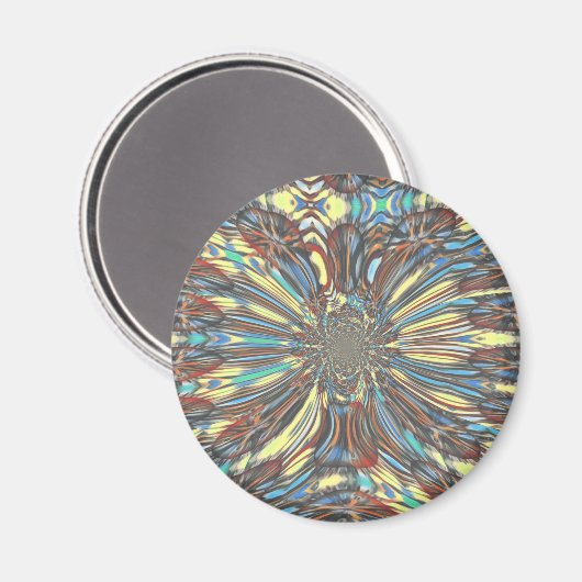 Fantastische kleuren voor een stadskertje magneet (Voorkant / Achterkant)