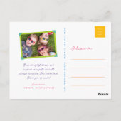 Fantastische kleurrijke bloem tuin bedankt briefkaart (Achterkant)