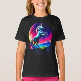 Fantastische Kleurrijke Eenhoorn Wildernis Meisjes T-shirt