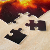 Fantastische kleurrijke wolken en planetenlandscha legpuzzel (Zijkant)