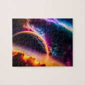 Fantastische Kleurrijke Wolken met Planet Landscap Legpuzzel (Horizontaal)