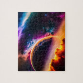 Fantastische Kleurrijke Wolken met Planet Landscap Legpuzzel (Verticaal)