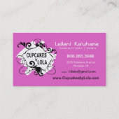 Fantastische koekjes - Besmetting Desserts Pastrie Visitekaartje (Achterkant)