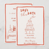 Fantastische Koperen Save The Date Uitnodiging (Voorkant / Achterkant)