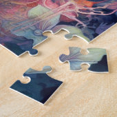 Fantastische kunst in bloemen legpuzzel (Zijkant)