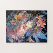 Fantastische kunst in bloemen legpuzzel (Horizontaal)