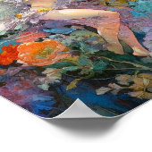 Fantastische kunst in bloemen poster (Hoek)