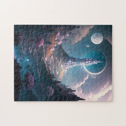 Fantastische kunst in het landschap van de theater legpuzzel (Horizontaal)