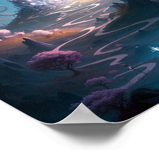 Fantastische kunst in het landschap van de theater poster (Hoek)