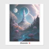 Fantastische kunst in het landschap van de theater sticker (Vel)