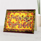 Fantastische kunst Russische taal Happy Birthday Kaart (Voorkant)