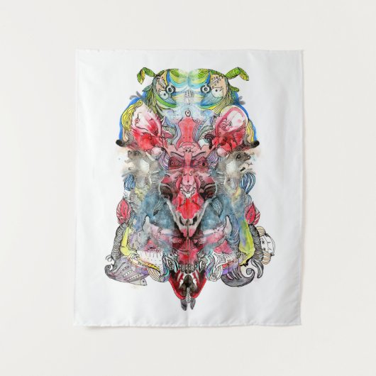 Fantastische kunst simetrisch wandkleed (Voorkant)