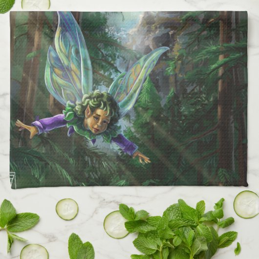 Fantastische kunst theedoek (Gevouwen)