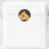 Fantastische kunst van de fiermotor ronde sticker (Tas)