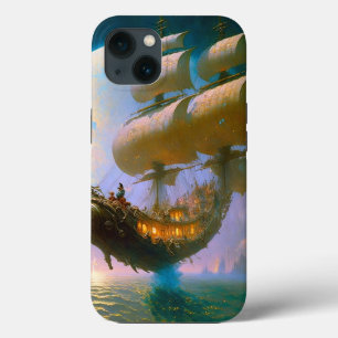 Fantastische kunst van het vliegende schip Case-Mate iPhone case