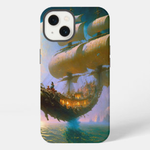Fantastische kunst van het vliegende schip iPhone 13 hoesje