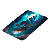 Fantastische kunst van het vliegende schip magneet (Linkerzijde)