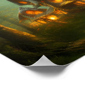 Fantastische kunst van paddenstoelen poster (Hoek)