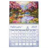 Fantastische landkalender van kunstenaar David A.  Kalender (Feb 2027)