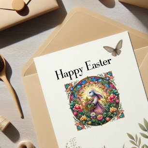 Fantastische Lente Art Nouveau Paashaas Sticker