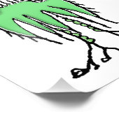 Fantastische leuke buitenaardse tekening foto afdruk (Hoek)