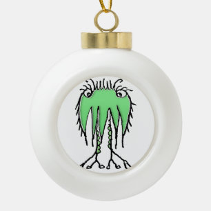 Fantastische leuke buitenaardse tekening keramische bal ornament