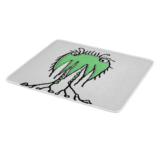 Fantastische leuke buitenaardse tekening snijplank (Hoek)