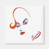 Fantastische Lypsinka magneet (vierkant) (Voorkant)