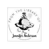 Fantastische Man vrouwen lezen uit de bibliotheek  Rubberstempel (Afrduk)